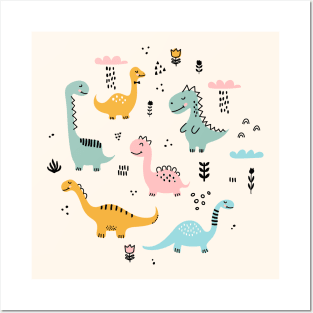 Dino garden Posters and Art